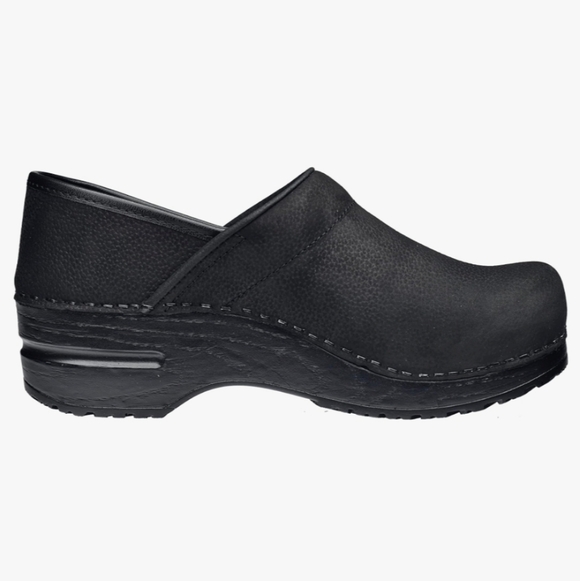 Sanita Black Professional Textured Oil Clog Size 37 Wide - Picture 3 of 12